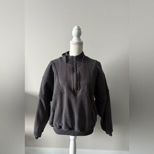 Joah Brown Charcoal Zip-Up Sweater
